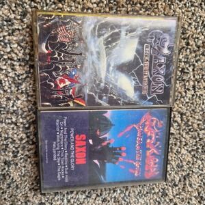 Saxon Cassette Tape Lot Power and the Glory Rock the Nations Heavy Metal NWOBHM